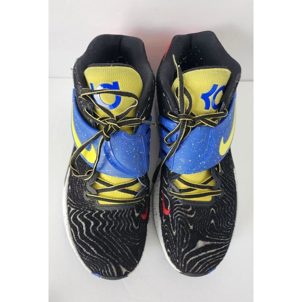 Men's Size 9.5 Nike KD 14 Pop Art Shoes Black-White-Yellow Strike CW3935-004